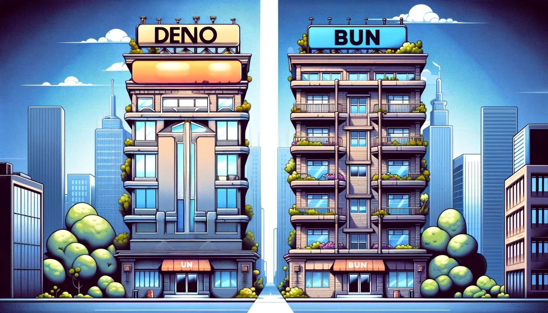 Preview image for post 'Overview of new Javascript/Typescript runtimes: Bun and Deno'